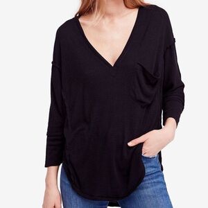 Free People We The Free Golden Gate Black Tee, Small